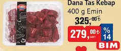 EMİN DANA TAS KEBAP 400 G fiyat ve kampanya bilgisi